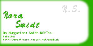 nora smidt business card